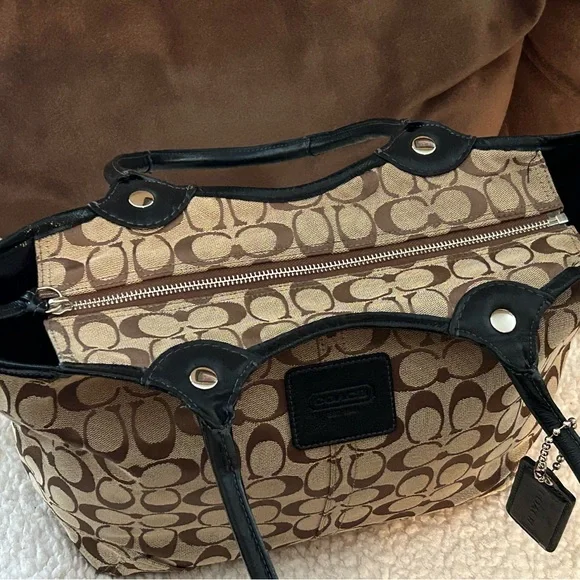 Coach Brown Signature Tote Bag - Picture 3 of 6